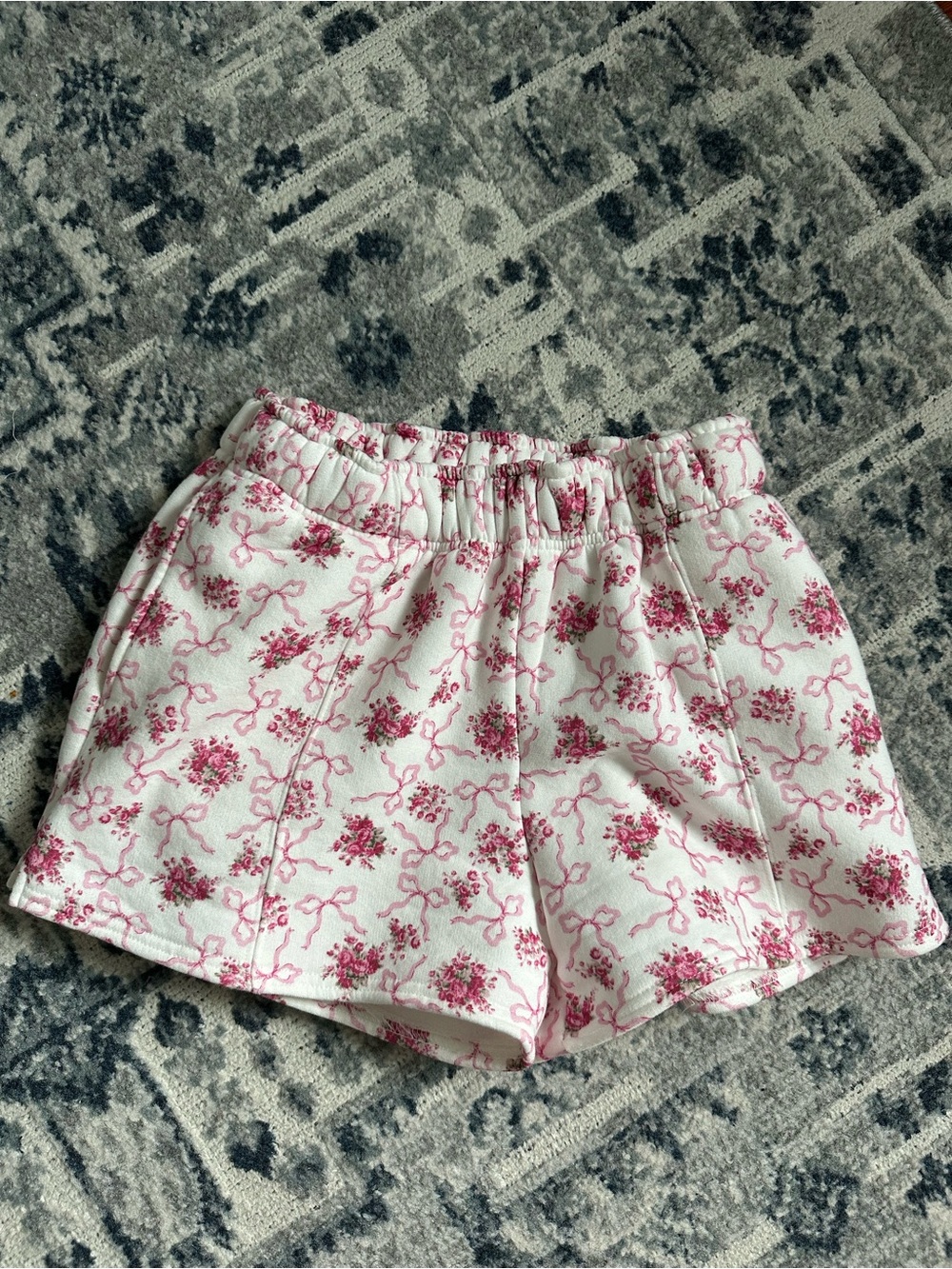 Women's Pink Floral Shorts